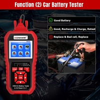 Konnwei KW890 Coche OBD2 Escáner de diagnóstico Auto Probador de batería 12V KW890 Reinicio de luz de servicio de aceite 3 en 1