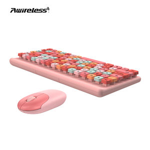 Combo <span class=keywords><strong>Tastiera</strong></span> <span class=keywords><strong>e</strong></span> <span class=keywords><strong>Mouse</strong></span> <span class=keywords><strong>Wireless</strong></span> Multicolore Ergonomico 2.4G per Ufficio con <span class=keywords><strong>Tastiera</strong></span> a 87 Tasti <span class=keywords><strong>e</strong></span> <span class=keywords><strong>Mouse</strong></span> Ottico - Product Image 5