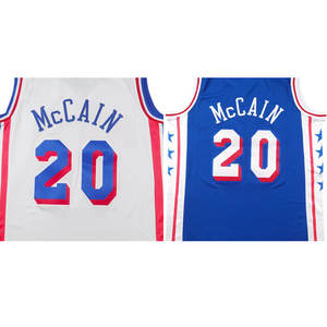 2025 vente en gros respirant grande taille maillots de basket-ball d'été nouveau maillot d'équipe personnalisé cousu/presse à chaud 20 <span class=keywords><strong>McCAIN</strong></span> - Product Image 1