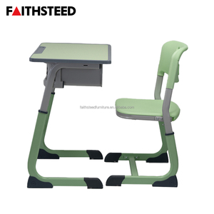 Set Scrivania e Sedia per Studenti, Altezza Regolabile, Tavolo da Studio per Bambini con Vano Portaoggetti, Arredo Scolastico Durevole per Aula - Product Image 6