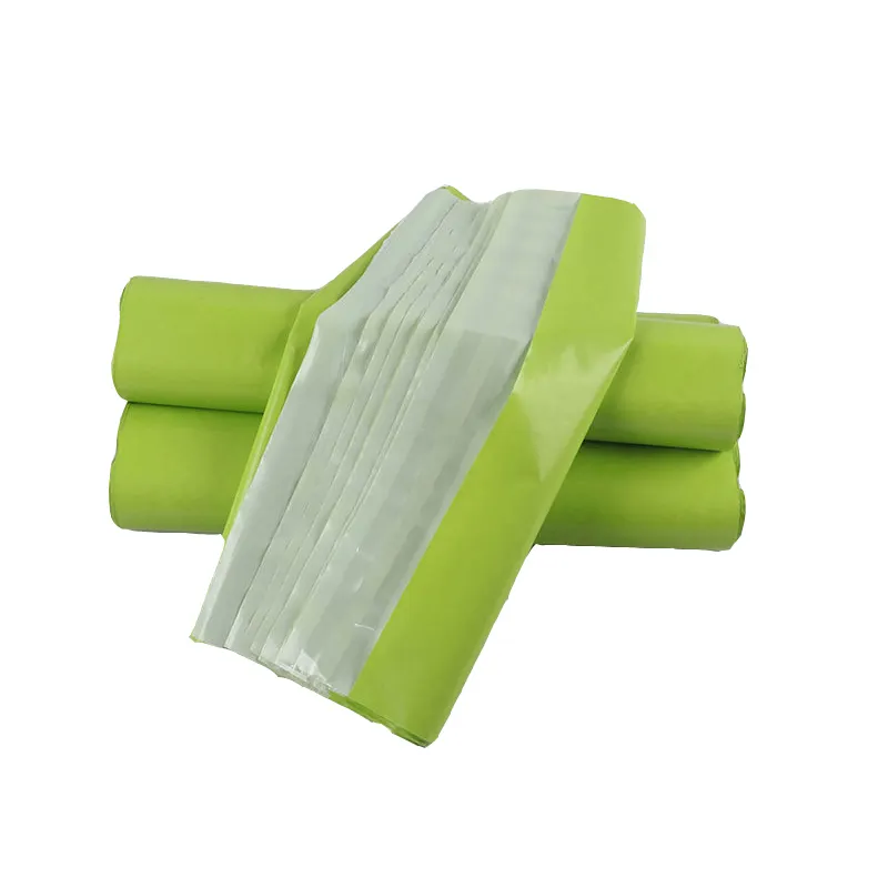 Verde impermeable al por mayor logotipo personalizado hdpe en los anuncios publicitarios de polietileno de sobres, bolsas de embalaje de plástico para ropa de envío