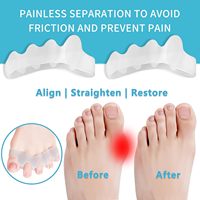 Entretoises d'orteils en gel confortables et respirantes lisseur réglable SEBS matériel correcteur de forme d'oignons