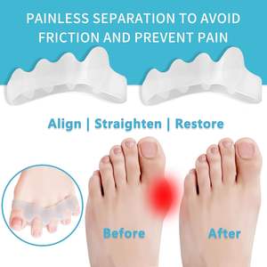Nyaman dan bernapas Gel kaki Spacers pelurus disesuaikan bahan SEBS korektor bentuk bunion - Product Image 3