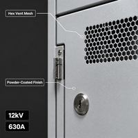 Armoire électrique haute tension en acier Kyn28a-12 IP65 pour la transmission d'énergie électrique avec disjoncteur à vide VS1
