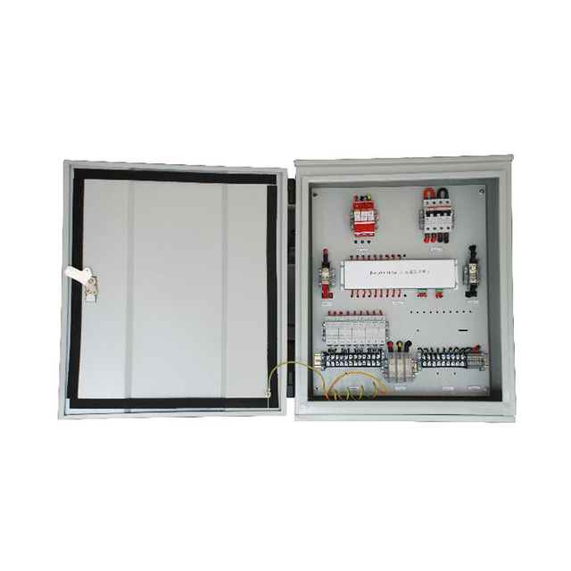 Custom 1000VDC 4-String 16A IP65 Waterproof Cold Rolled Steel Powder Coated Intelligent Solar PV Array Combiner Box