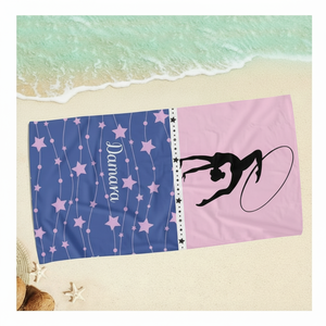 Toallas de playa bordadas de algodón 100% de terciopelo de lujo 90x180cm 580GSM GOTS certificado súper suave de larga duración para spa y resorts - Product Image 1