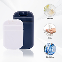 Flacon pulvérisateur de désinfectant pour les mains en plastique rechargeable, format carte de crédit, avec logo personnalisé, 20 ml, 30 ml, vaporisation fine, portable pour les voyages
