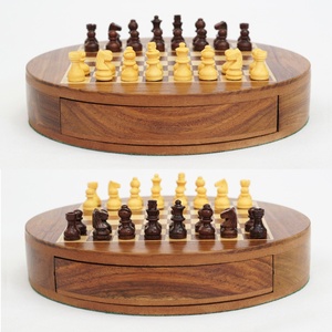 Factory Direct Unisex <strong>Wooden</strong> <strong>Chess</strong> <strong>Set</strong> Magnetic Mini Build Storage Kids Adults Family Leisure Travel Game Sessions High Quality - Product Image 1