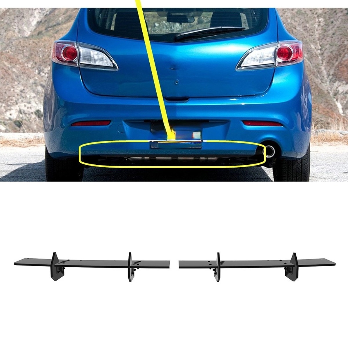 Carbon rvs bumperbescherming Mazda Cx-30 2019
