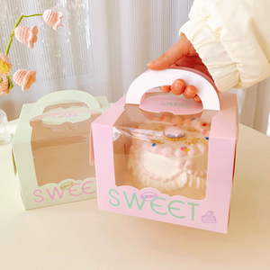 Tùy Chỉnh Có Thể Tái Chế Cá Nhân Bao Bì Vuông Bánh Sinh Nhật Hộp Giấy Với Cửa Sổ Và Bánh Hội Đồng Quản Trị - Product Image 6