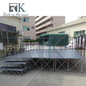เวทีอลูมิเนียมอัจฉริยะพร้อมราวกันตกและบันไดสำหรับขาย  ผู้จัดจำหน่ายเวทีงานแต่งงาน - Product Image 2