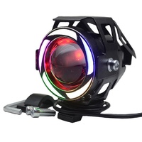 Phare LED U7 coloré pour moto électrique, projecteur laser à faisceau puissant, ultra-lumineux 1280V 4000LM