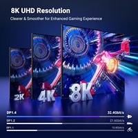 Câble UGREEN VESA 8K 1.4 DP, prend en charge 8K 60Hz 4K 240Hz 32.4Gbps, cordon tressé compatible avec les cartes graphiques PC HDTV