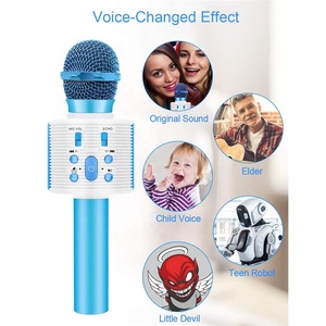 Tốt nhất phổ biến V6 không dây cho Bluetooth condenser microphone cầm tay và máy tính để bàn với ánh sáng LED cho karaoke bên và ca hát - Product Image 5
