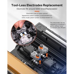 Decaat A7 Fiber Fusion Splicer <b>Machine</b> Kit Core Alignment 8S <b>Splicing</b> Optical Welding For Middle Trunk Line - Product Image 5