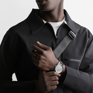 Reloj de pulsera mecánico automático para hombre con marcadores de diamantes, indicador de fecha y esfera texturizada, reloj de vestir - Product Image 3