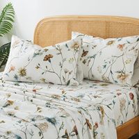 Parures de draps en coton imprimé floral, tailles Queen et King, personnalisables en usine, draps-housses en coton de haute qualité