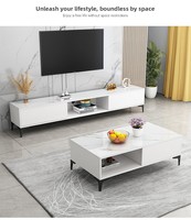Table basse carrée et meuble TV de style européen moderne à prix abordable pour salon (vente en gros)
