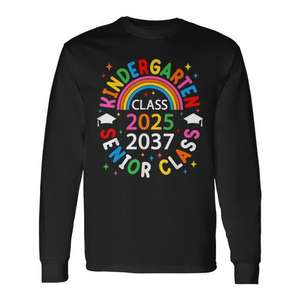 Camiseta de manga larga para clase de jardín de infantes de 2025, clase de graduación de 2037 - Product Image 1