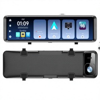 C2 4K+1080P Dash Cam dengan CarPlay Android Auto 11.26 Inch IPS Smart Mirror Depan 4K Belakang 1080P Perekam DVR Mobil untuk Mobil