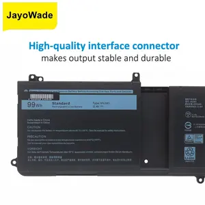 โรงงาน 9NJM1 แบตเตอรี่แล็ปท็อปสําหรับ Dell Alienware 15 R3 R4 17 R4 R5 Series โน้ตบุ๊ค P31E P69F 44T2R HF250 MG2YH 11.4V 99WH 9NJM1 - Product Image 4