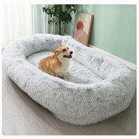 Coussin ovale haute densité pour chien, nid douillet amovible avec fermeture éclair, coussin spacieux pour grands animaux et repos décontracté