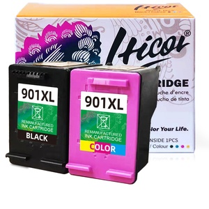 Hicor 901XL <span class=keywords><strong>901</strong></span> <span class=keywords><strong>XL</strong></span> Premium Cartouche d'encre à jet d'encre couleur remanufacturée pour imprimante <span class=keywords><strong>HP</strong></span> Officejet J4580 J4680 - Product Image 1