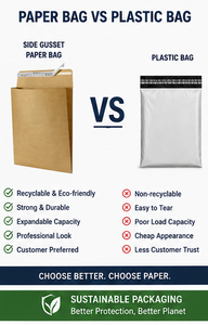 Sacchetti di Carta Kraft Personalizzati con Soffietto Laterale per Imballaggio Abbigliamento, Borse Espandibili per Vestiti - Product Image 4