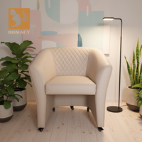 Chaise de bureau moderne en cuir PU pour direction, mobilier de bureau à domicile, salle d'attente, salon, mini chaise de manucure, coussin carré, pédicure