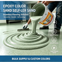 Peinture liquide époxy autolissante à base de sable coloré pour sols en marbre, antidérapante pour entrepôts et sols en béton – Approvisionnement direct usine