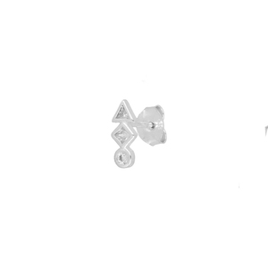 ROXI S925 <b>Sterling</b> <b>Silver</b> Simple Personality Irregular Zircon Diamond <b>Stud</b> <b>Earrings</b> - Product Image 6