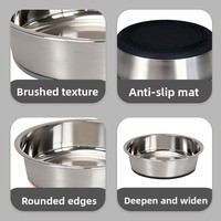 Bestseller - Gamelle classique en métal pour chien avec base antidérapante en silicone, facile à nettoyer, pour chiens et chats, modèle Y-102