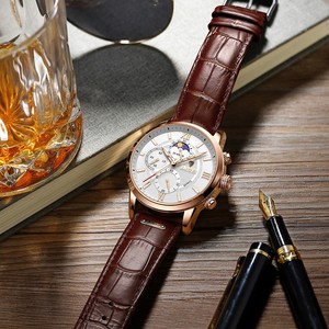 Relojes LIGE 2026 para Hombre, Marca <span class=keywords><strong>de</strong></span> Lujo, Reloj Casual <span class=keywords><strong>de</strong></span> Cuero con Fase Lunar <span class=keywords><strong>de</strong></span> 24 Horas, Reloj Deportivo <span class=keywords><strong>de</strong></span> Cuarzo Cronógrafo a Prueba <span class=keywords><strong>de</strong></span> Agua - Product Image 4