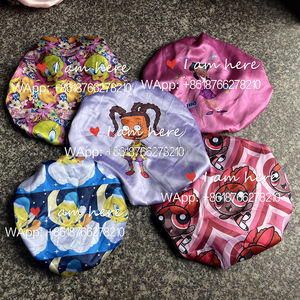 Personnages de dessins animés individuels deux tons gros satin enfants bonnets soie personnalisée - Product Image 6