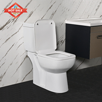 Offre Spéciale design industriel sanitaire en céramique forme carrée deux pièces à fermeture couplée S-trap toilette de lavage pour hôpital et parc