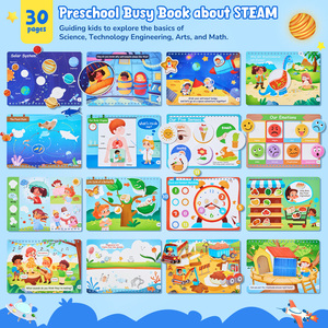 Joycat Montessori Inspired Educational Toys Preschool Kindergarten <strong>Learning</strong> Busy Book with Sticker <strong>Activities</strong> Kids Picture Books - Product Image 2