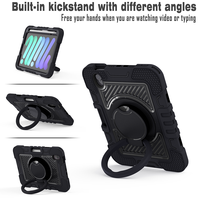 Étui de tablette anti-chute multi-couches avec poignée rotative pour iPad Mini 7 et iPad Mini 6 avec support pour stylet