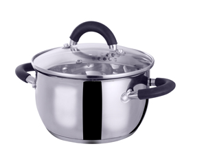 Customization Stainless Steel Cookware Set with Glass Lid <strong>Induction</strong> Ready Eco-Friendly Casserole <strong>Saucepan</strong> - Product Image 2