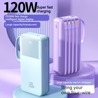 Precio al por mayor de fábrica El nuevo modelo viene con cable de carga 22,5 W PD20W Carga súper rápida 30000mAh banco de energía portátil