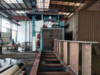 Rouleau de nettoyage de rouille de cadre de grande taille de structure métallique par le type machine de grenaillage