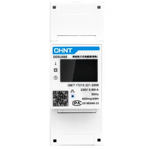 CHINT DDSU666 Single Phase DIN Rail Meter 80A 1.5(6)A Modbus RS485 Energy Power Solar PV Inverter Electric Meter