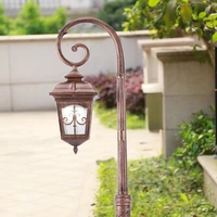 Lampe de jardin LED imperméable de style européen classique, lampadaire antique et poteaux, lampadaire de jardin en aluminium