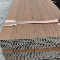 Dalles de terrasse emboîtables en composite bois-bambou WPC carrées, modernes, écologiques, imperméables, résistantes aux intempéries, marron, pour patio extérieur
