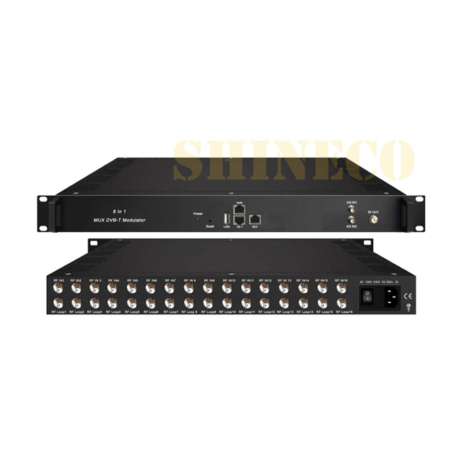 Tuner to DVB-T DVB-C QAM Transmodulator with 4/8/12/16 Input Radio & TV Broadcasting Equipment