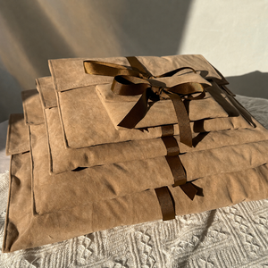 Brown Flannel Flap Bag High-grade <b>Screen</b> Printed <b>Folding</b> Envelope Bag Packaging Bag - Product Image 4