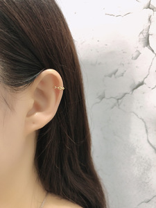 Pendiente de Oreja Ajustable de Plata 925 con Baño de <span class=keywords><strong>Oro</strong></span> de <span class=keywords><strong>18K</strong></span>, Sin Perforación, Banda Abierta, Joyería al por Mayor para Mujer, Exportador - Product Image 4
