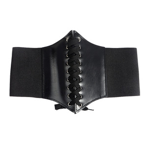 Tummy <b>Belt</b> Brown Leather Elastic Waist Trainer Corset Style Body Shaper For Women Slimming Support <b>Belt</b> With Lace Up Design - Product Image 5