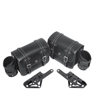 Sacoches latérales vintage pour <span class=keywords><strong>moto</strong></span> CL avec doublure de rangement murale en cuir, 45L, garantie 5 ans - Product Image 1