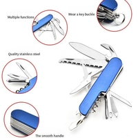 Outil multifonctionnel de camping EDC, logo personnalisé, couteau multifonctionnel de poche, couteau pliant en acier inoxydable, couteau utilitaire de plein air