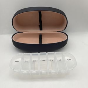 New Pill Box Large Pill Organizer with 7 Day <b>Glasses</b> <b>Case</b> to Hold Vitamin Storage Box - Product Image 4